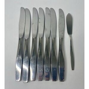 Oneida USA Ltd LIDO Stainless 7 Dinner Knives 1 Butter Knife Replacements